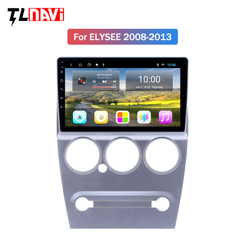 시트로엥 C-엘리제 2008-2013 용 2G RAM 자동차 라디오 멀티미디어 비디오 플레이어 네비게이션 GPS 안드로이드 10